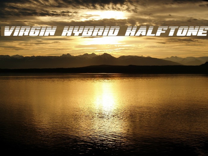 Virgin Hybrid Halftone Font examples