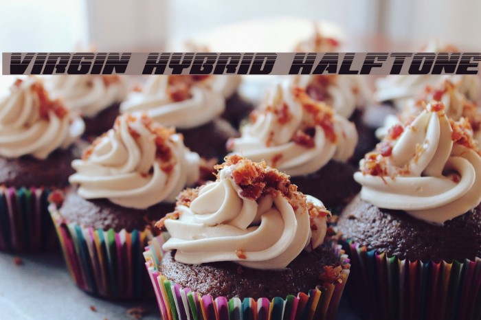 Virgin Hybrid Halftone Font examples