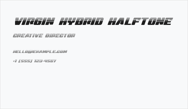 Virgin Hybrid Halftone Business Card