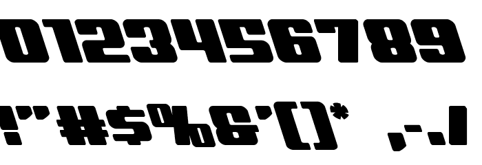 Virgin Hybrid Leftalic Font OTHER CHARS