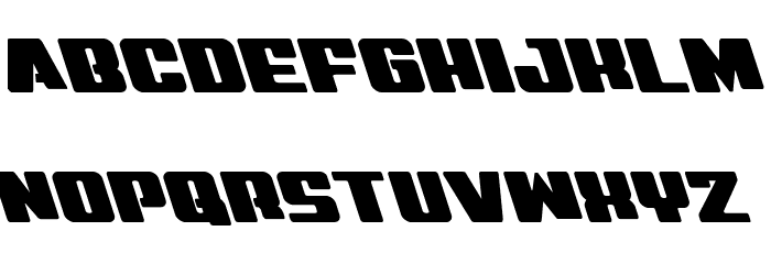 Virgin Hybrid Leftalic Font LOWERCASE
