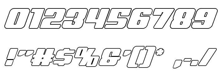 Virgin Hybrid Outline Font OTHER CHARS