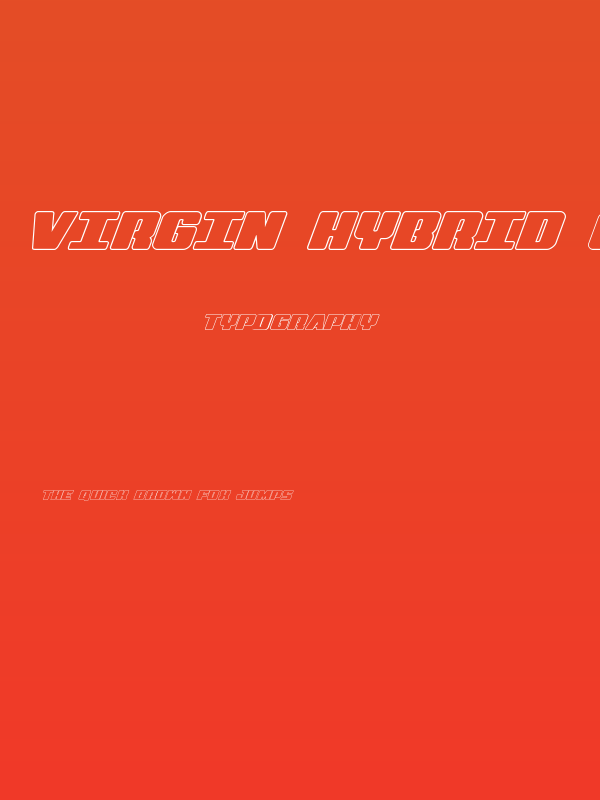 Virgin Hybrid Outline Poster