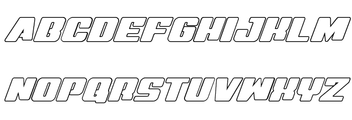 Virgin Hybrid Outline Font LOWERCASE