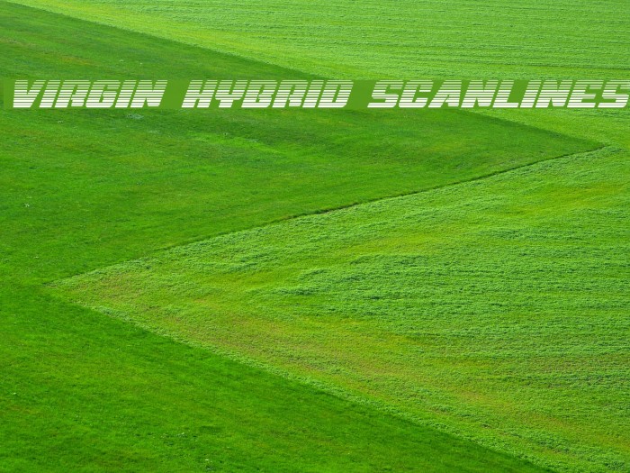 Virgin Hybrid Scanlines Font examples