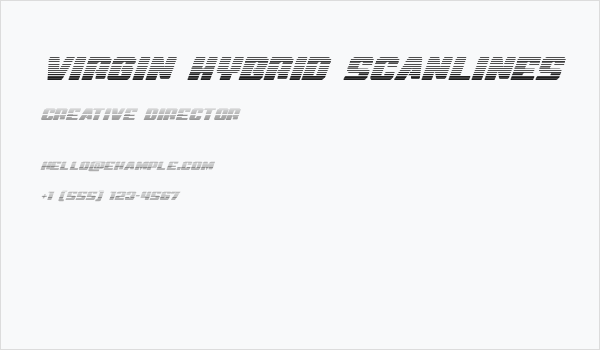 Virgin Hybrid Scanlines Business Card