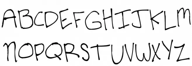 Virginia Kool Font फ़ॉन्ट अपरकेस