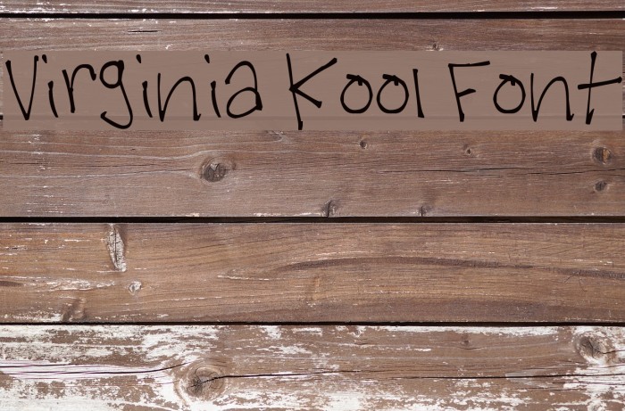 Virginia Kool Font Font examples