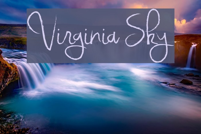 Virginia Sky Font examples