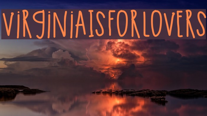 VirginiaIsForLovers Font examples