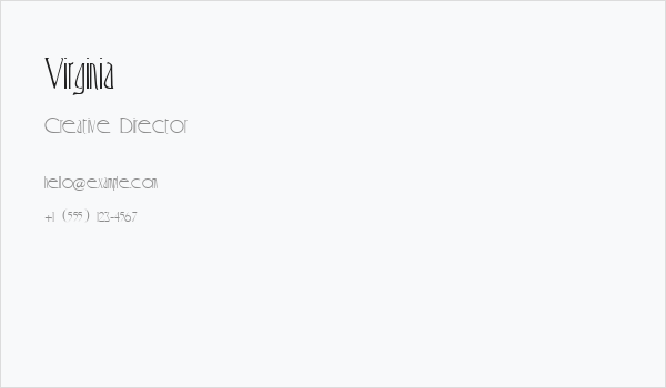 Virginia Business Card