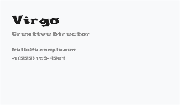 Virgo Business Card