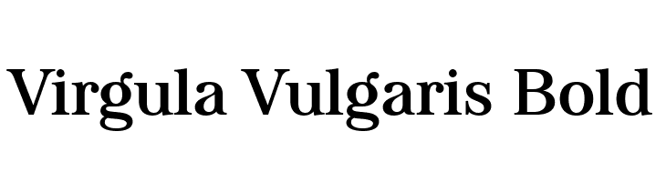 Virgula Vulgaris Bold  Frei Schriftart Herunterladen