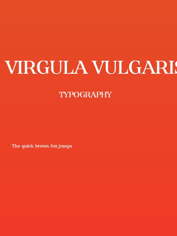 Virgula Vulgaris Bold Poster