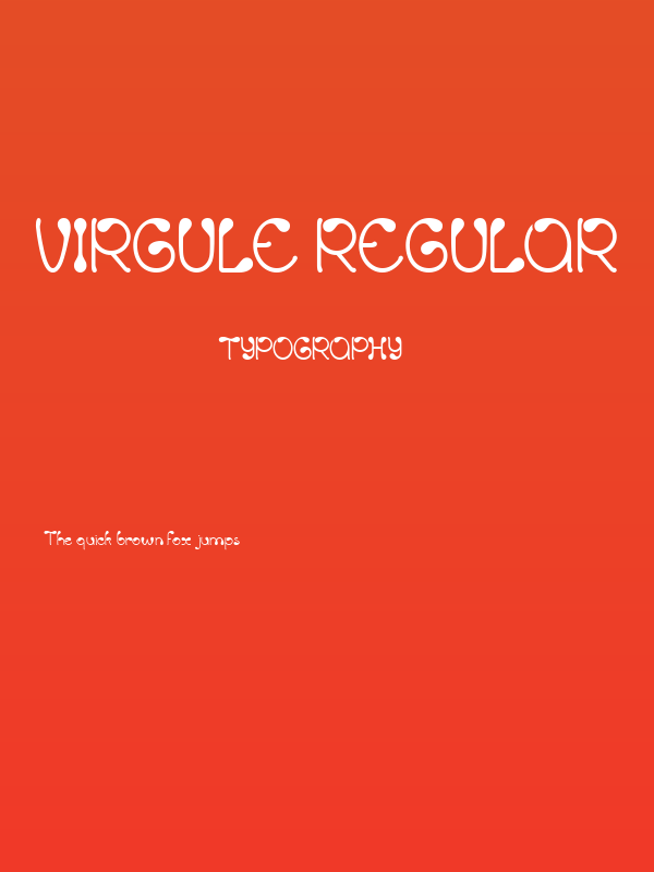 Virgule Regular Poster