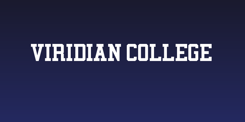 Viridian College Social Header