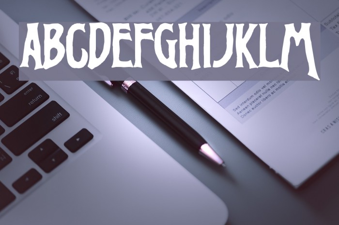 Virile Solid Font examples