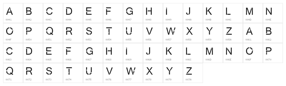 Virtual Bliss Character Map