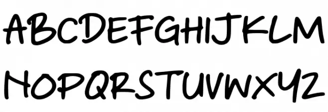 Virtual Note Font UPPERCASE