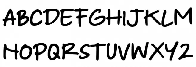 Virtual Note Font LOWERCASE