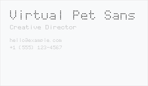 Virtual Pet Sans Business Card