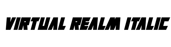 Virtual Realm Italic  les polices de caractères gratuit tlcharger