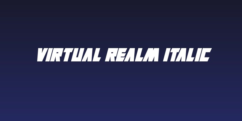 Virtual Realm Italic Social Header