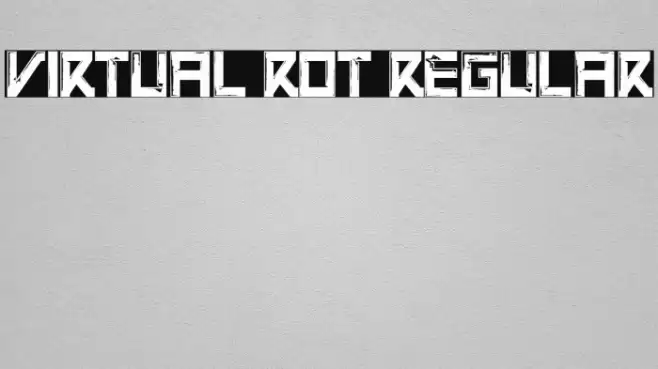 Virtual Rot Regular Font examples