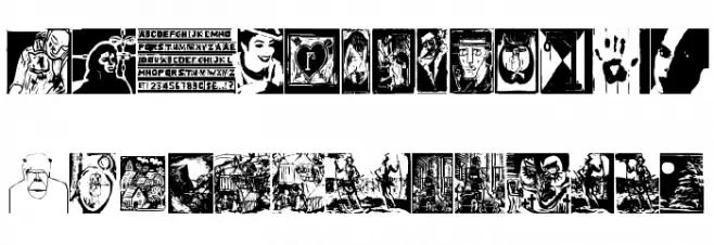 VirtualWoodcuts フォント 大文字