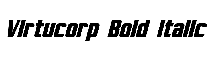 Virtucorp Bold Italic Font