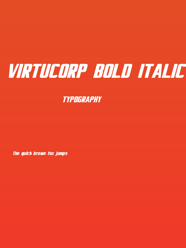 Virtucorp Bold Italic Poster