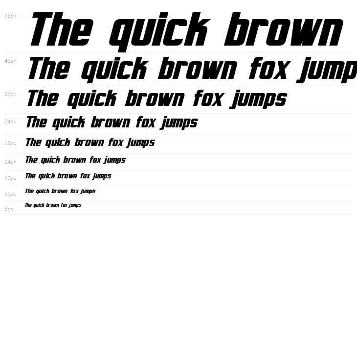 Virtucorp Bold Italic Waterfall