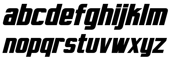 Virtucorp Bold Italic Font LOWERCASE