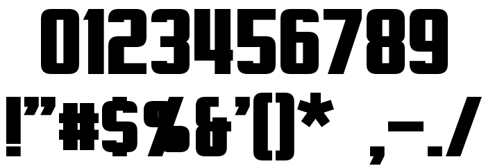 Virtucorp Bold Font OTHER CHARS
