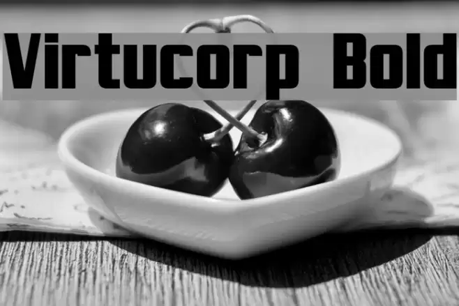 Virtucorp Bold Font examples