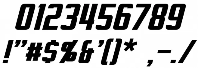 Virtucorp Italic Font OTHER CHARS