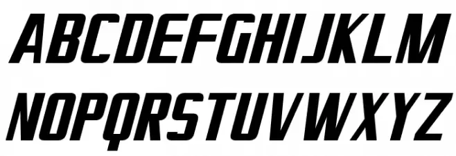 Virtucorp Italic Schriftart Groß