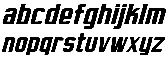 Virtucorp Italic Font LOWERCASE