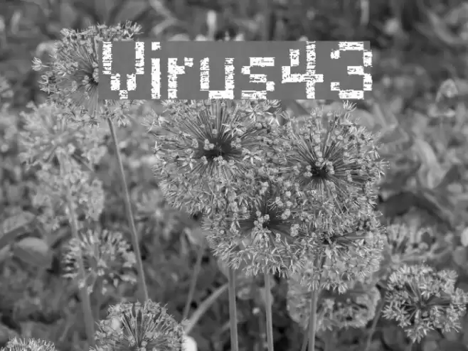 Virus43 Font examples