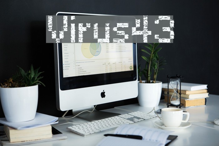 Virus43 Font examples