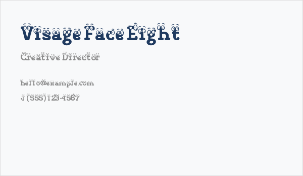 Visage Face Eight Business Card