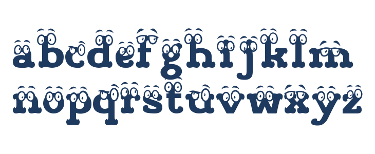 Visage Face Eight Lowercase