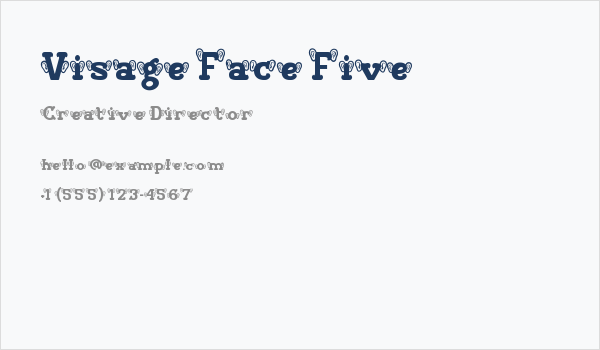 Visage Face Five Business Card