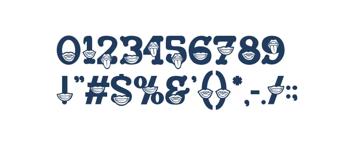 Visage Face Seven Font OTHER CHARS