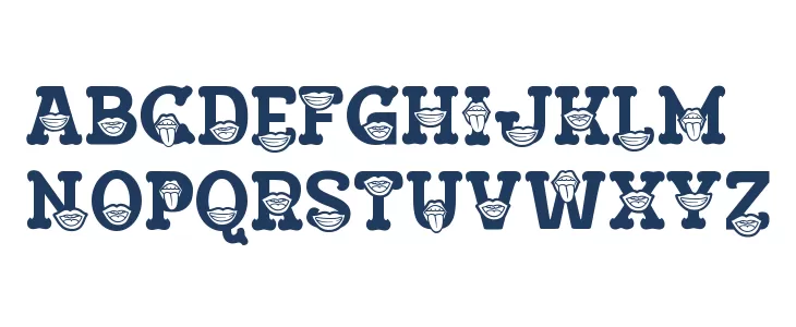 Visage Face Seven Font UPPERCASE