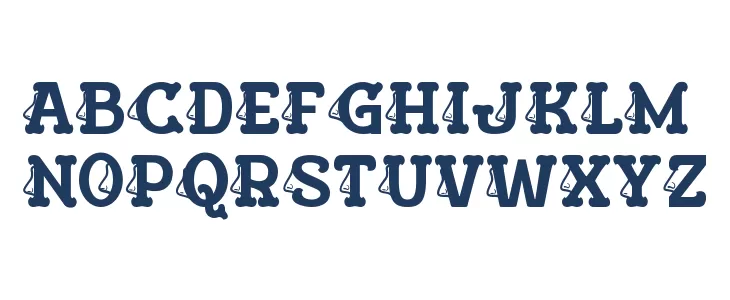 Visage Face Six Font UPPERCASE