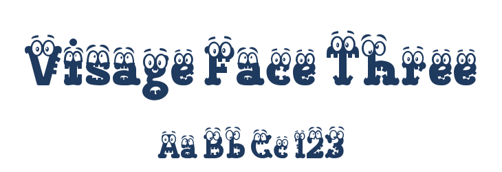 Visage Face Three Font Preview
