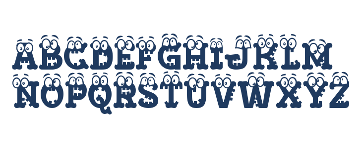 Visage Face Three Uppercase