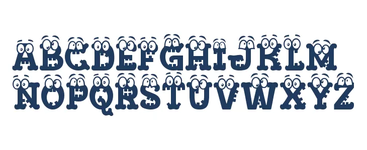 Visage Face Three Font UPPERCASE