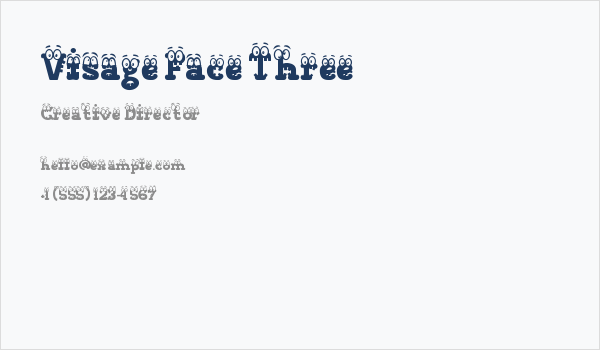 Visage Face Three Business Card